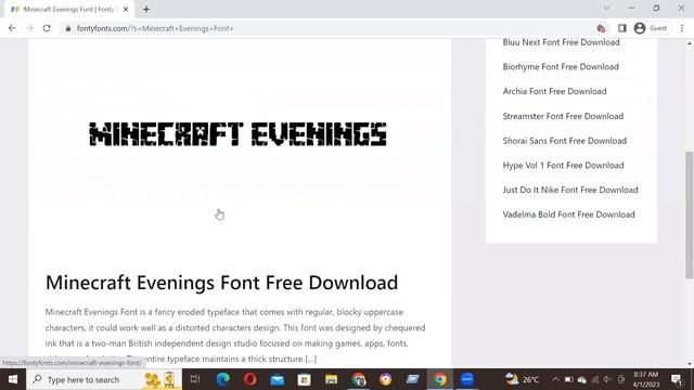How to Download and install Minecraft Evenings Font Free Download in Adobe Photoshop смотреть онлайн