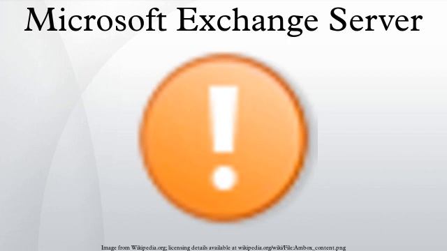 Microsoft Exchange Server смотреть онлайн