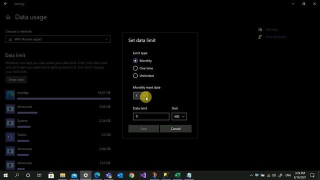 How to set Data Limit for your WIFI connection in Windows 10 смотреть онлайн