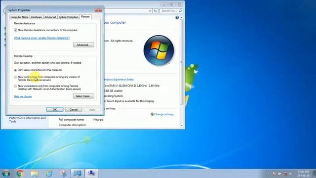 windows 7: enable remote desktop смотреть онлайн