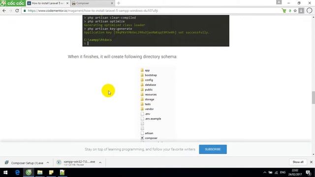 Cài đặt laravel 5 với Xampp và composer ( Install Laravel 5 with Xampp) смотреть онлайн