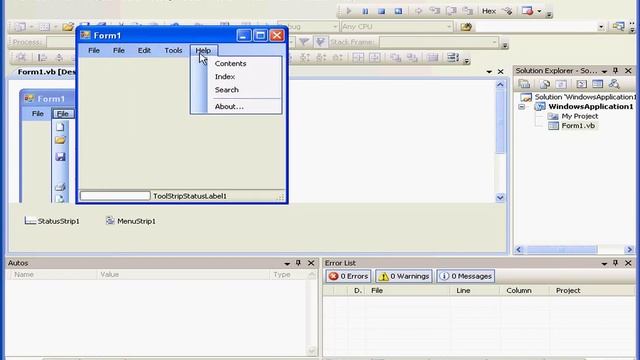 04 VISUAL BASIC Tutorial ( Menus n ToolBar Controls ) смотреть онлайн