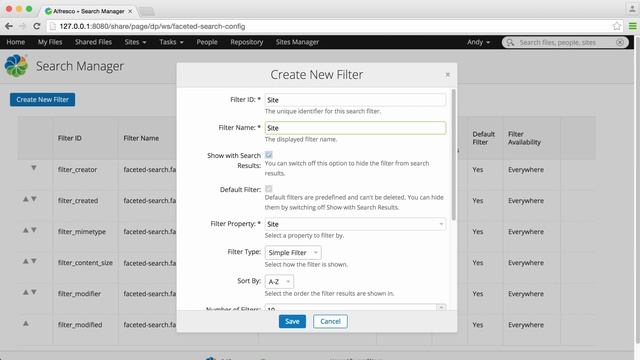 Alfresco 5.1 - Alfresco Search Manager смотреть онлайн
