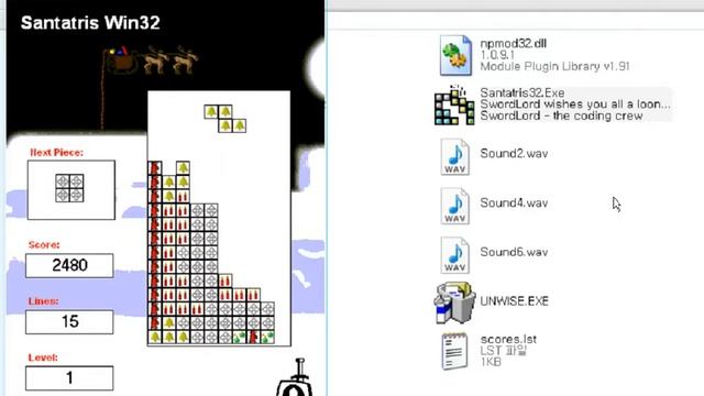 Santatris Win32 (Windows game 1999) смотреть онлайн