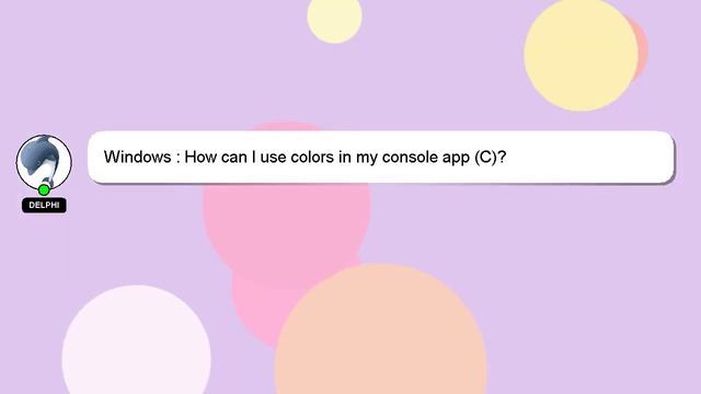 Windows : How can I use colors in my console app (C)? смотреть онлайн