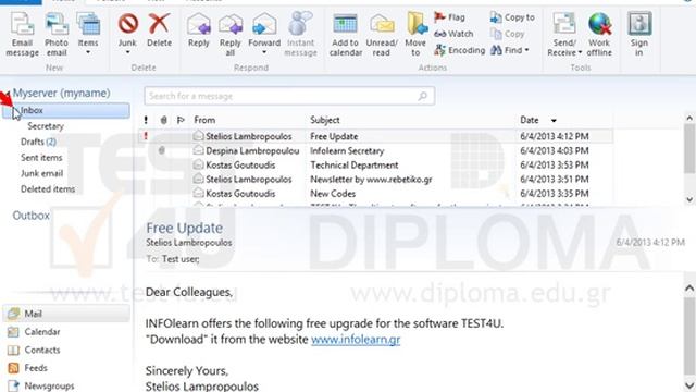 Move the Secretary subfolder from your Inbox to the Sent items folder. смотреть онлайн