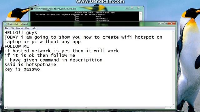 How to create wifi hotspot on windows without any app using CMD смотреть онлайн