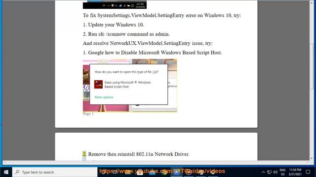 Fix SystemSettings.ViewModel.SettingEntry/NetworkUX.ViewModel.SettingEntry error on Windows 10 смотреть онлайн