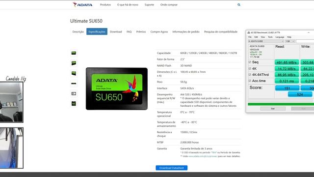 SSD ADATA - Teste de Performance смотреть онлайн