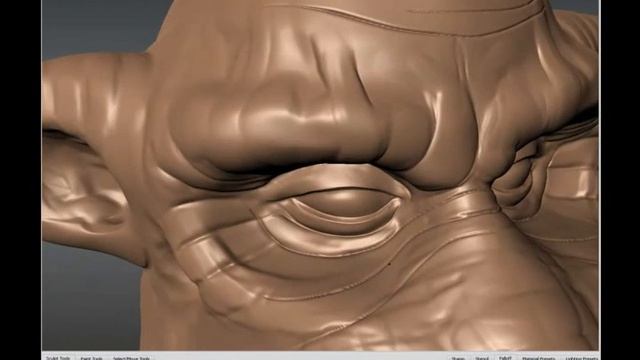 Mudbox 2010 timelapse demo. "Mangalore Bust Sketch. 5th Element alien" смотреть онлайн