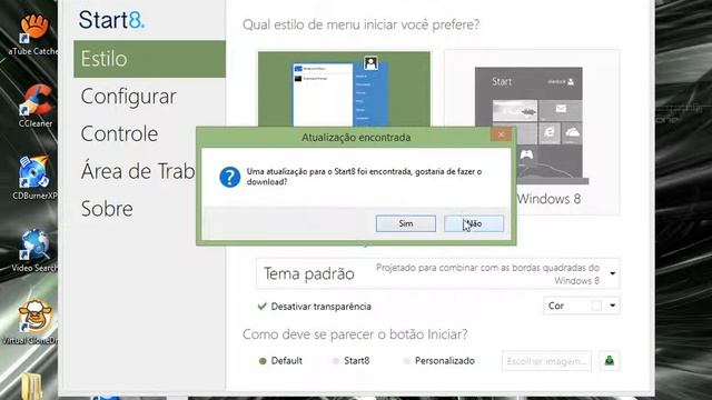 Como colocar menu iniciar do windows 7 no windows 8.1 usando Start8 смотреть онлайн