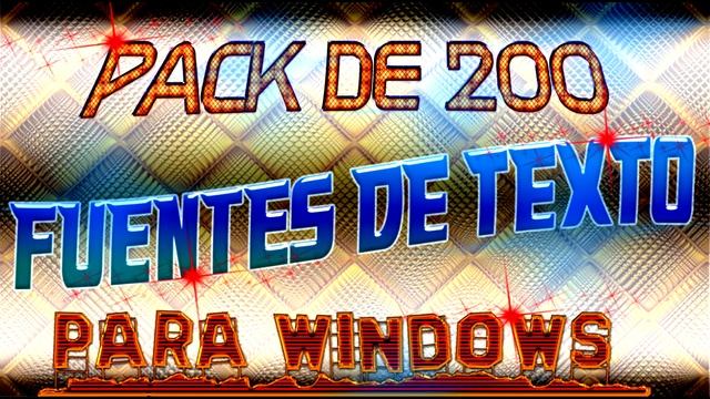 DESCARGA PACK DE 200 FUENTES DE TEXTO PARA WINDOWS 7/8/10 смотреть онлайн