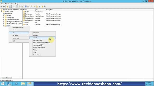 Windows Server create User,Groups, and OU Add and Remove смотреть онлайн