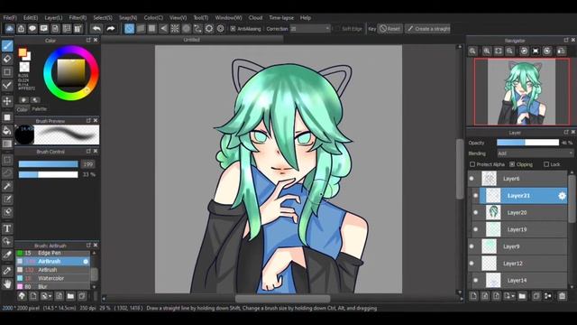 [SPEEDPAINT] MEDIBANG PAINT PRO // ILLUSTRATION // GIRL CUTE CAT смотреть онлайн
