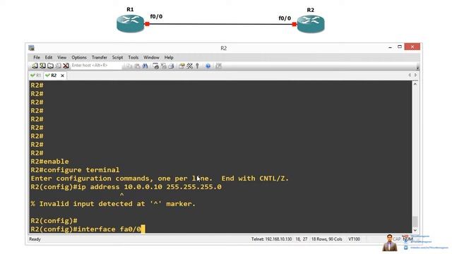 Configuring Telnet for Remote access to the Cisco Router смотреть онлайн