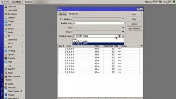 How to use Ping in Mikrotik Tools