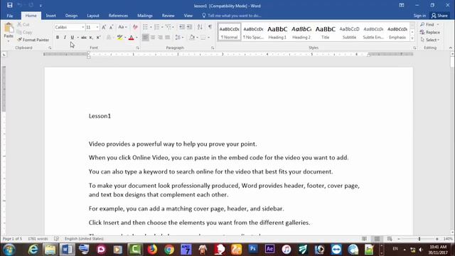 ms office word 2016 tutorial in telugu lesson 2 | ms word in telugu смотреть онлайн