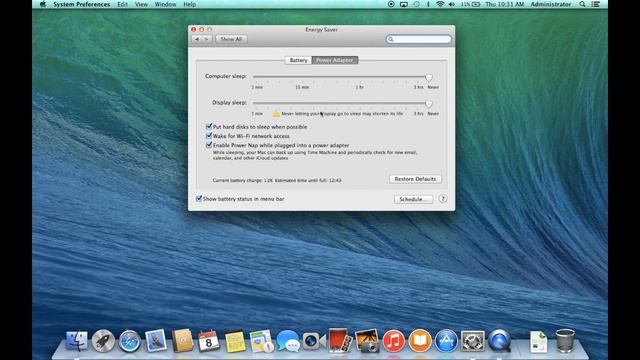 Adjusting Display Sleep Timer - Mac OS X 10.9 смотреть онлайн