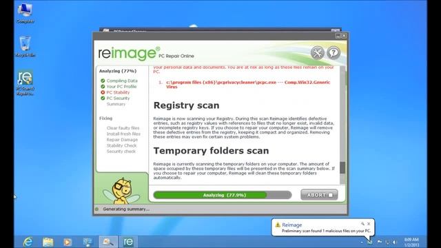 Simulating problems on Windows 8 and fixing them using Reimage Repair смотреть онлайн