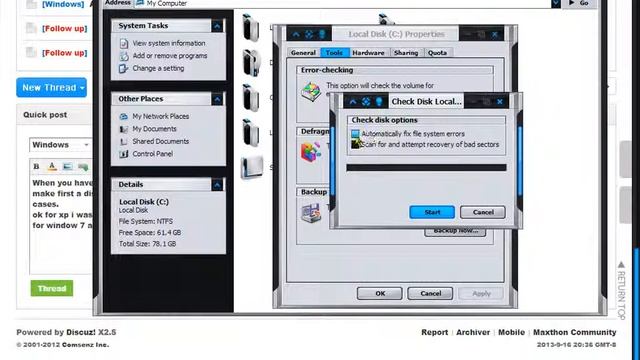 Maxthon, corrupte files,disk check on boot смотреть онлайн