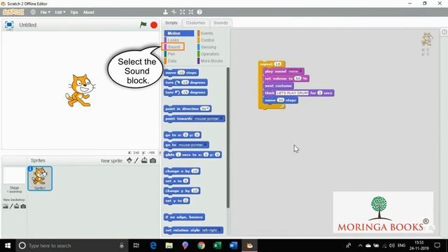 Scratch 2.0 - How to Add Sound in Scratch Project in Windows 10 смотреть онлайн