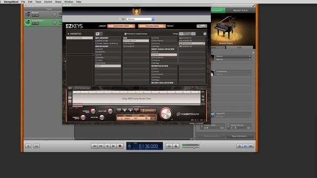 How to create a backing track with EZ Drummer 2, EZ Keys and Garageband смотреть онлайн
