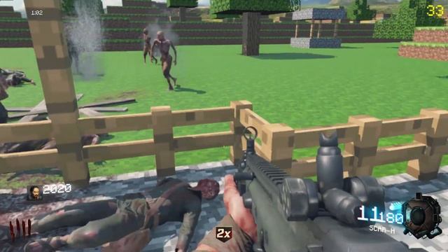 Zombies With Only One Window??? [Call of duty zombies Minecraft one window challenge] смотреть онлайн