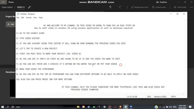 HOW TO USE VIDEO EDITOR ON WINDOWS 10 2021 (NO DOWNLOAD REQUIRED) смотреть онлайн