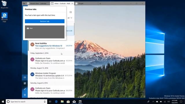 Windows 10 Build 17639 - Windows Sets, Tabs, and Settings смотреть онлайн