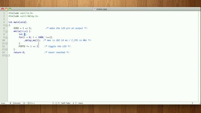 Blinking LED with Atmel Mega8 Tutorial HD смотреть онлайн