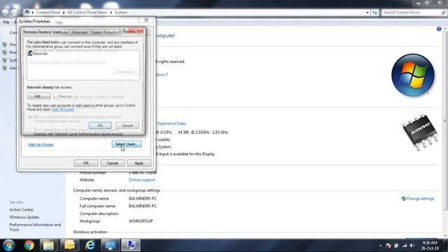 How to Enable Remote Desktop in Window 7 and add users смотреть онлайн