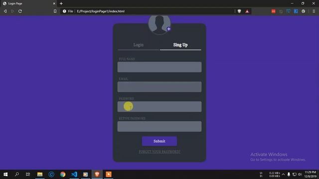 login and sing up form with HTML5, CSS And Jquery смотреть онлайн