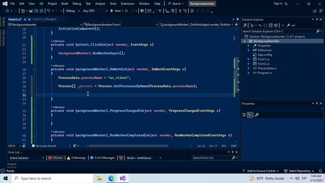 C# Backgroundworker | Process смотреть онлайн