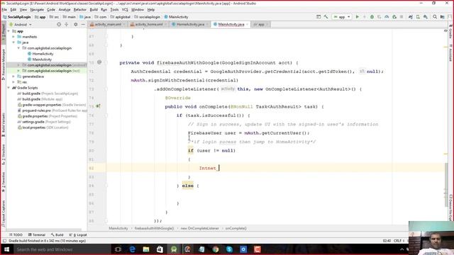 Google SignIn in Android Studio смотреть онлайн