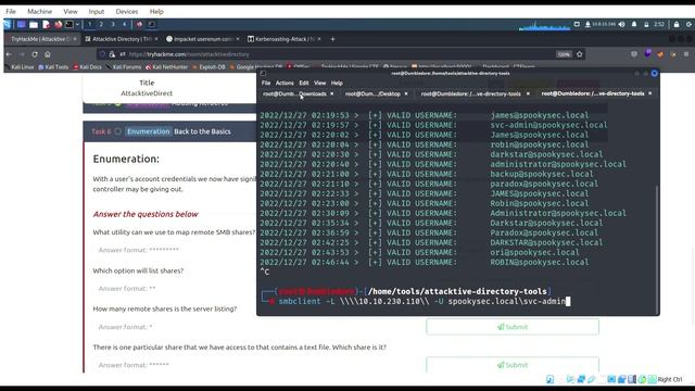 Attactive Directory TryHackMe Wakthrough Simple Approach смотреть онлайн