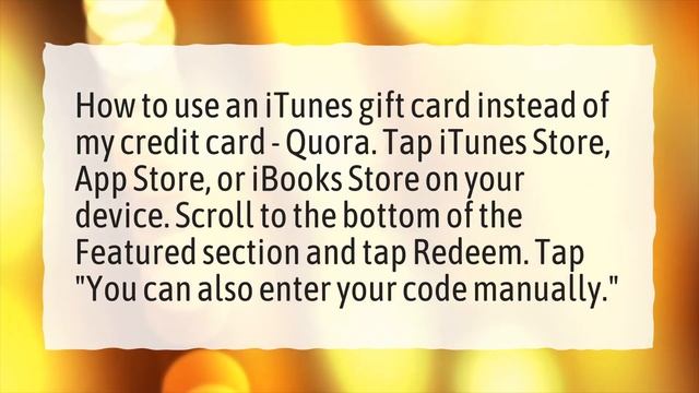 How do I use an Apple gift card instead of my credit card? смотреть онлайн