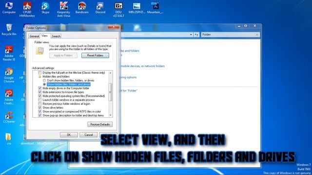 How to Show Hidden Files and Folders on Windows 7/8/10 смотреть онлайн