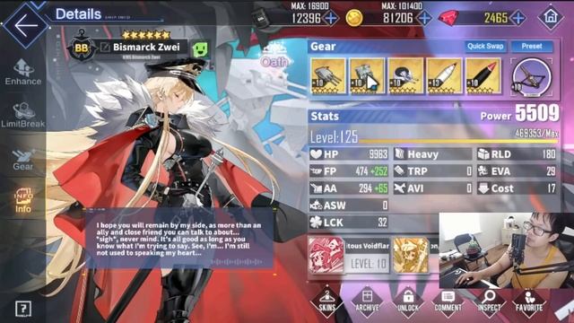 ALL KMS BISMARCK ZWEI GEAR SETUPS!! | Azur Lane