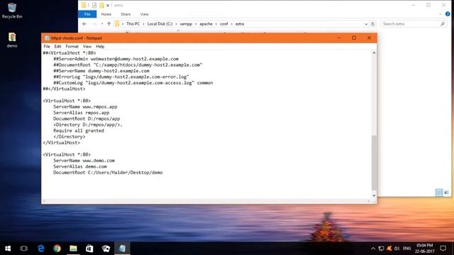 Setting up Virtual Host in Xampp Server on Windows смотреть онлайн