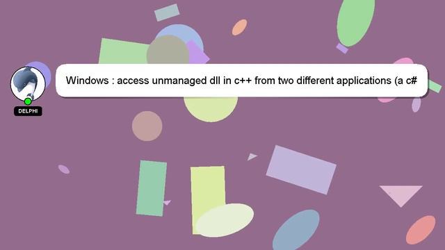 Windows : access unmanaged dll in c++ from two different applications (a c# windows service and a s смотреть онлайн