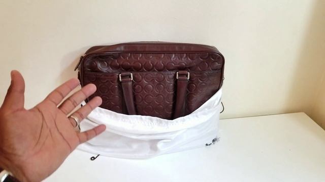 Coach OP ART Signature Embossed Rare Bleecker Slim Briefcase Reviewed смотреть онлайн
