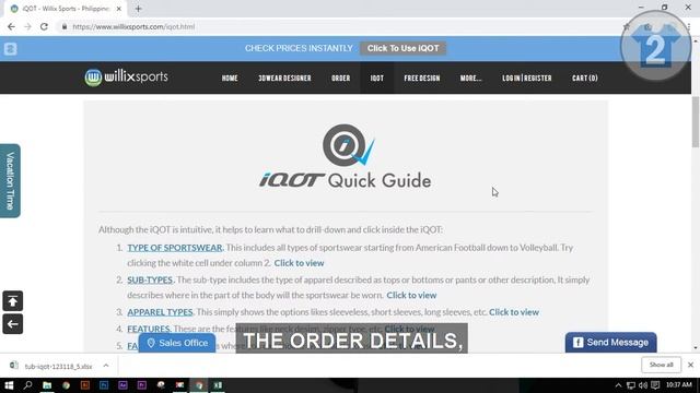 INSTANT QUOTATION AND ORDER TEMPLATE FOR CUSTOM SPORTSWEAR - IQOT смотреть онлайн