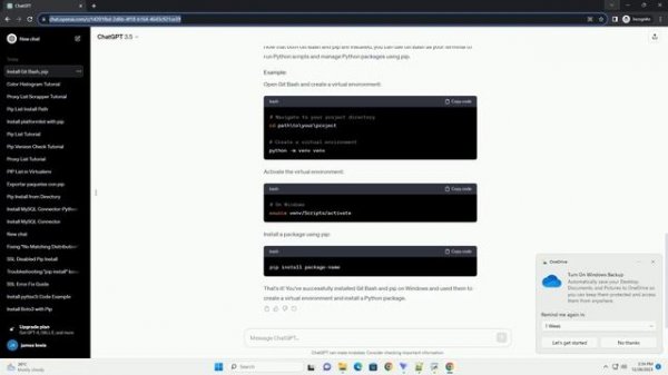 install pip git bash windows