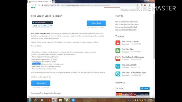 Free Screen Video Recorder смотреть онлайн