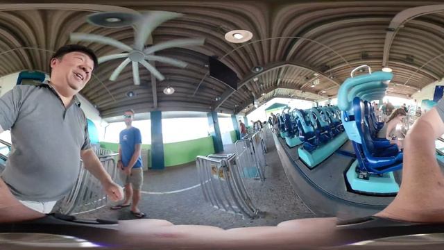5K VR 360 Kraken Roller Coaster Front And Back Seat Ultra HD POVSeaWorld Orlando 01-16-2020