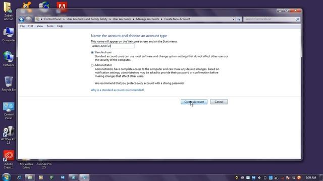 How To Create New User Account In Windows 7 смотреть онлайн