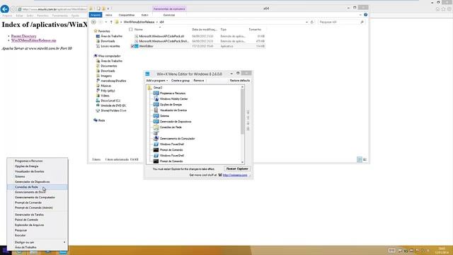 Windows 8.1 - Como adicionar programas e aplicativos no menu iniciar (botão direito) смотреть онлайн