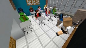 BULLY Maizen vs NERD Mikey in High School Batte in Minecraft! - Parody Story(JJ and Mikey TV)