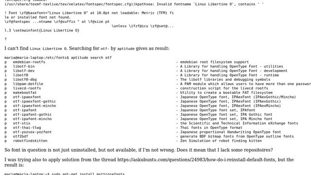 Ubuntu: What packages do I need to compile .tex documents using XeLaTeX? смотреть онлайн