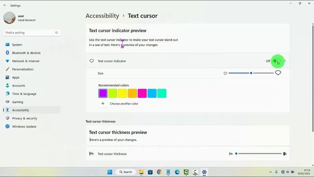 Windows 11 Home : How to turn on or off text cursor indicator смотреть онлайн